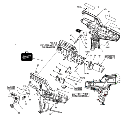 Milwaukee STATIONARY BLADE FIXED BOLT : 42-32-0525 - Image 2